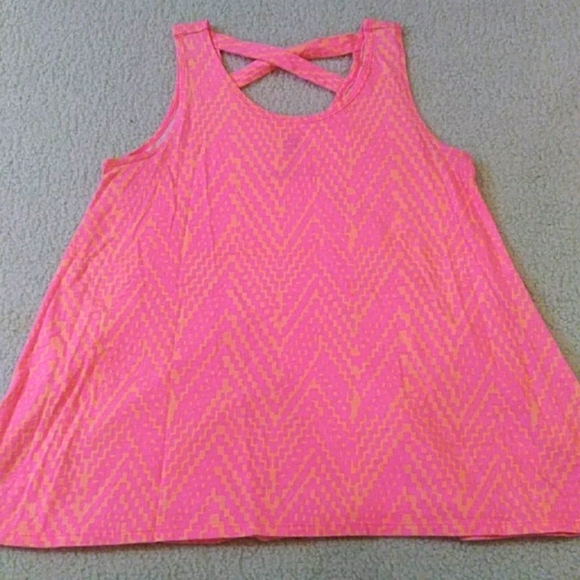Neon Pink and Orange Tank Top - Picture 2 of 4